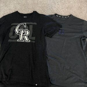 Colorado Rockies Black and Gray Short Sleeve Tees